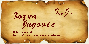 Kozma Jugović vizit kartica